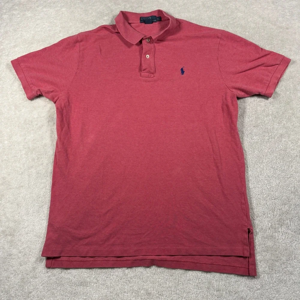 Polo Ralph Lauren Polo Shirt Mens XL Red Short Sleeve Cotton Pique Classic Fit